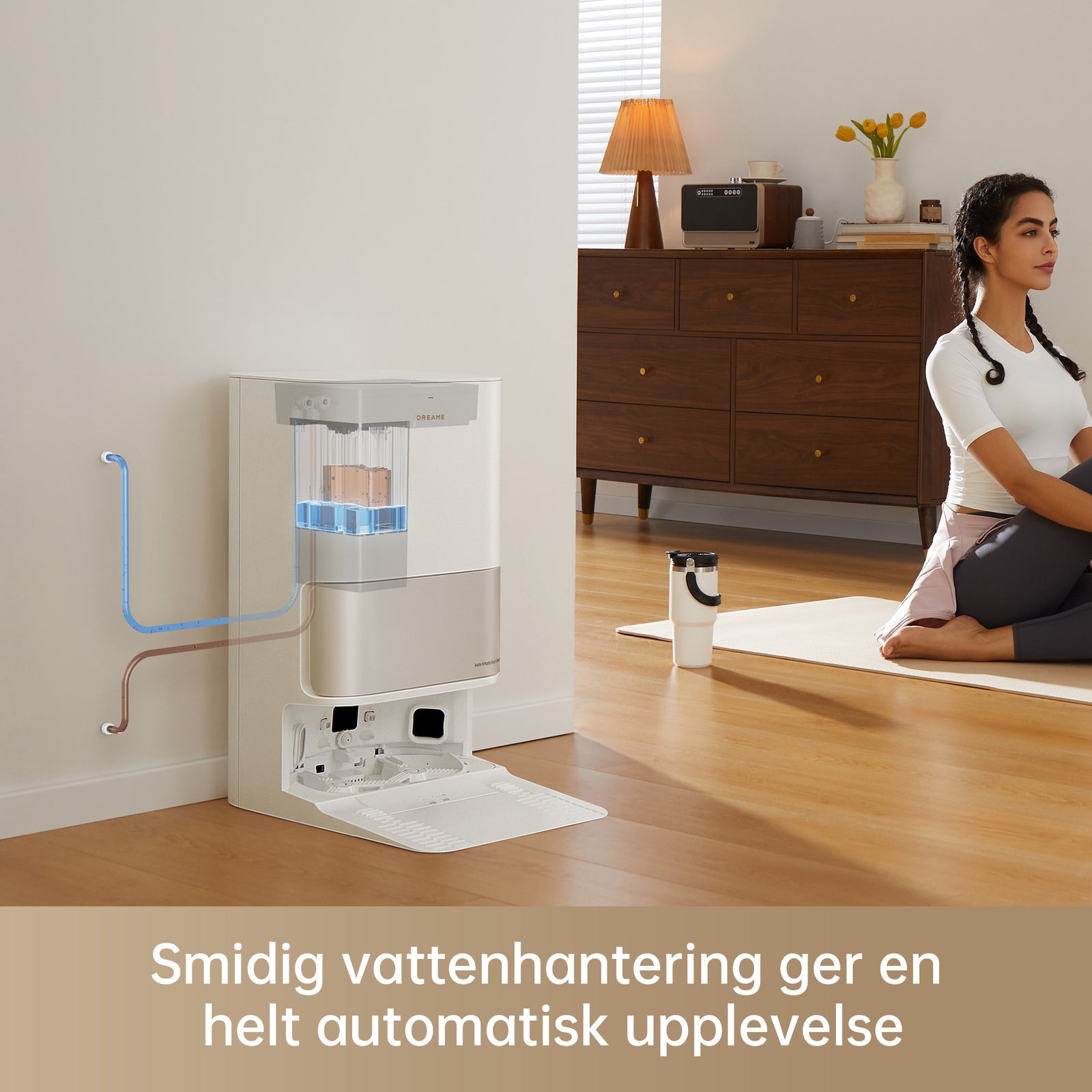 Anslutningskit för automatisk vattenpåfyllning och avlopp
