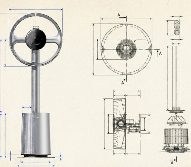 Cirkulär form med en innovativ och bladlös design